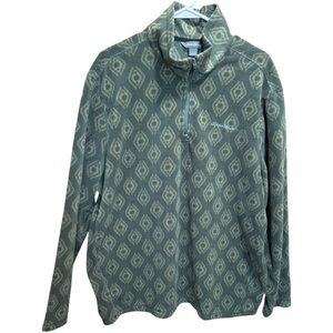 Eddie Bauer Men’s Green Long Sleeve Venture Fleece Quarter Zip Pullover | XL